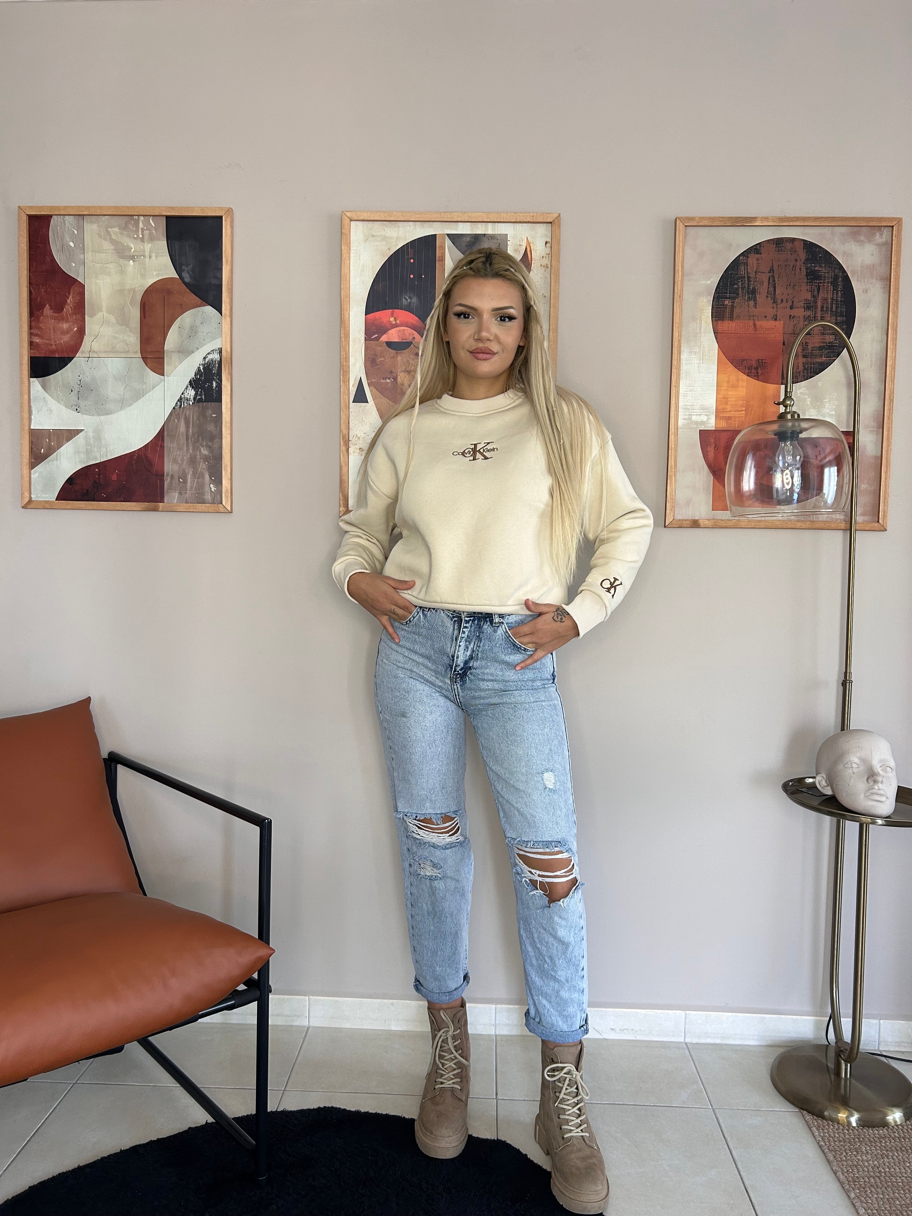 CK Sweatshirt Bej