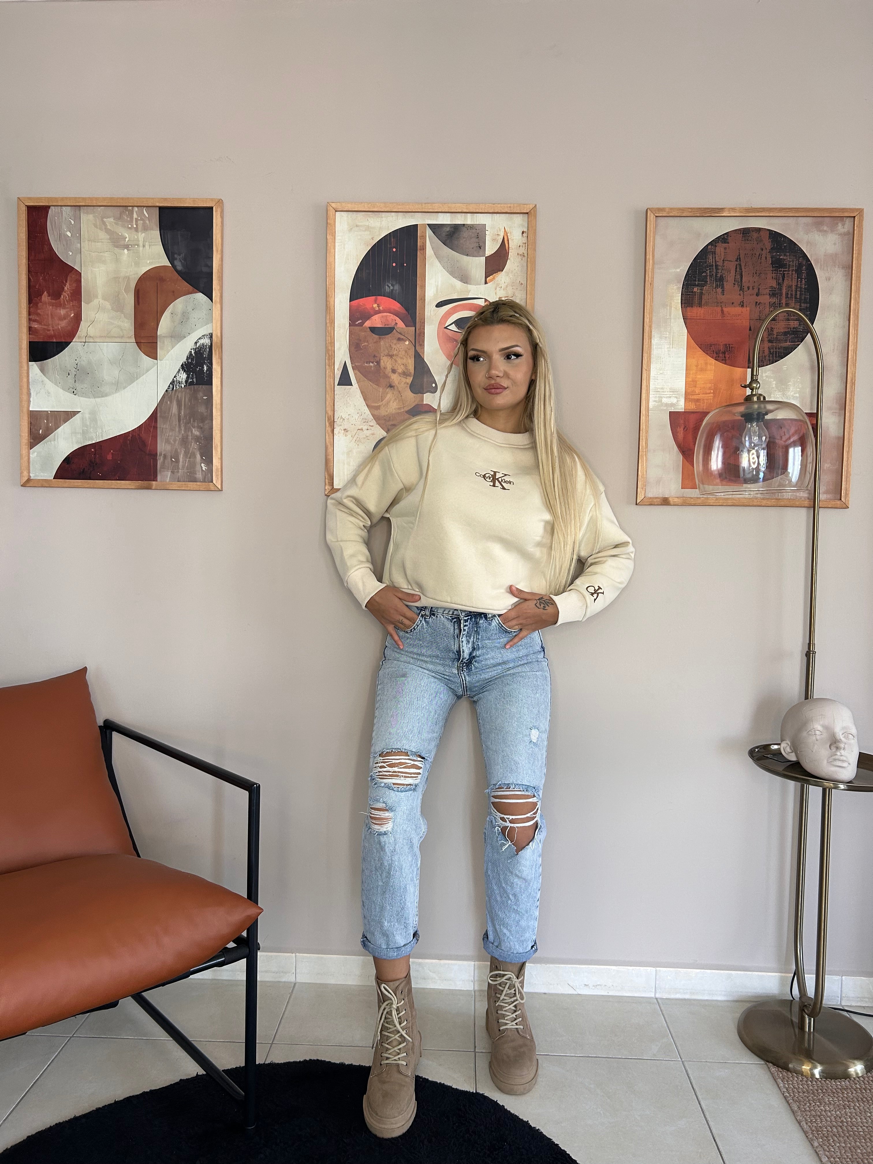 CK Sweatshirt Bej