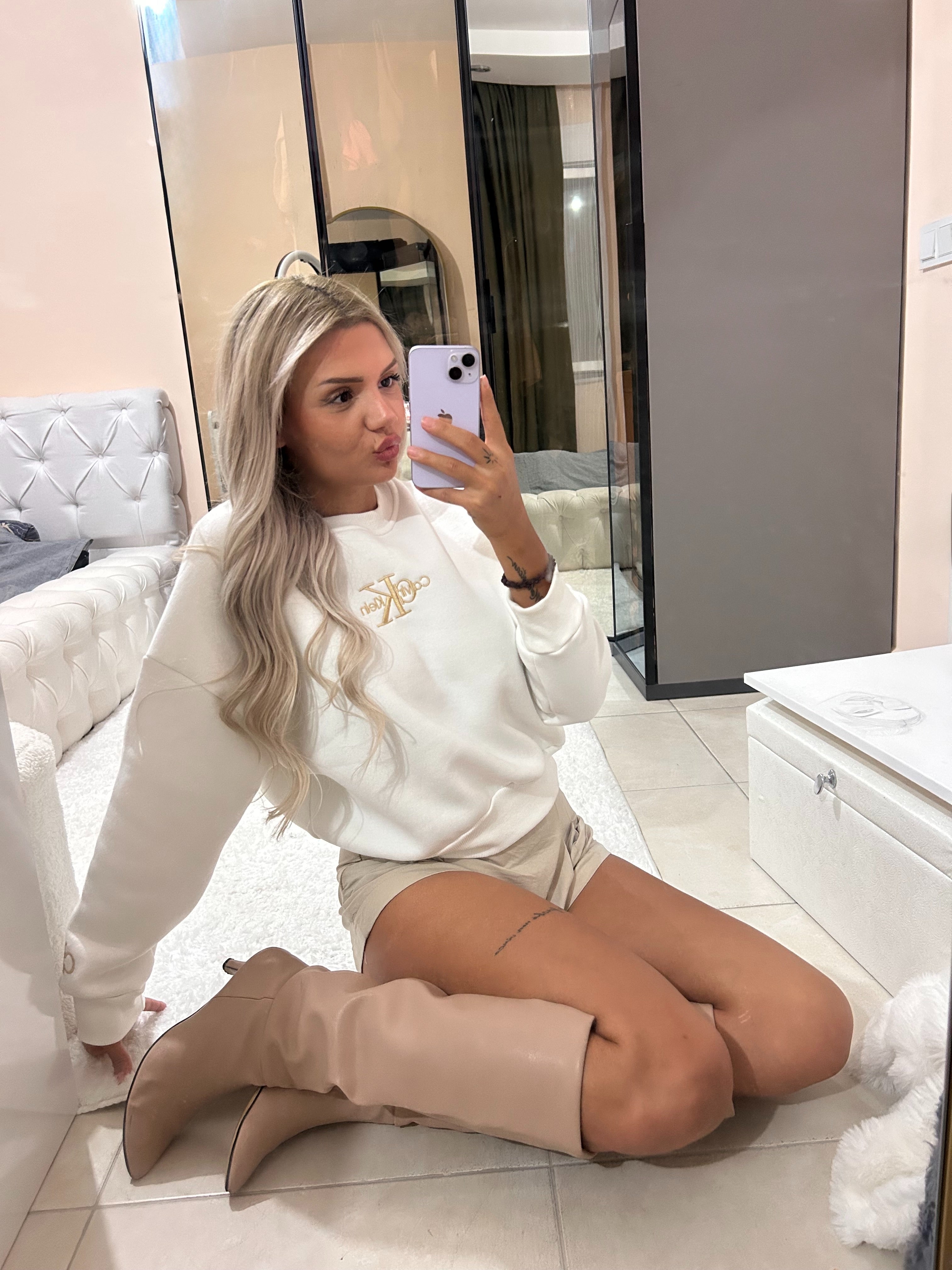 Ck Sweatshirt Beyaz