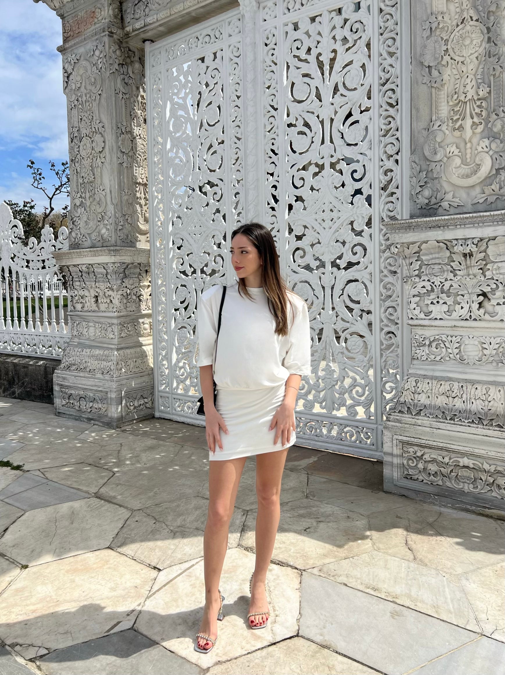 Vaktalı Elbise Beyaz