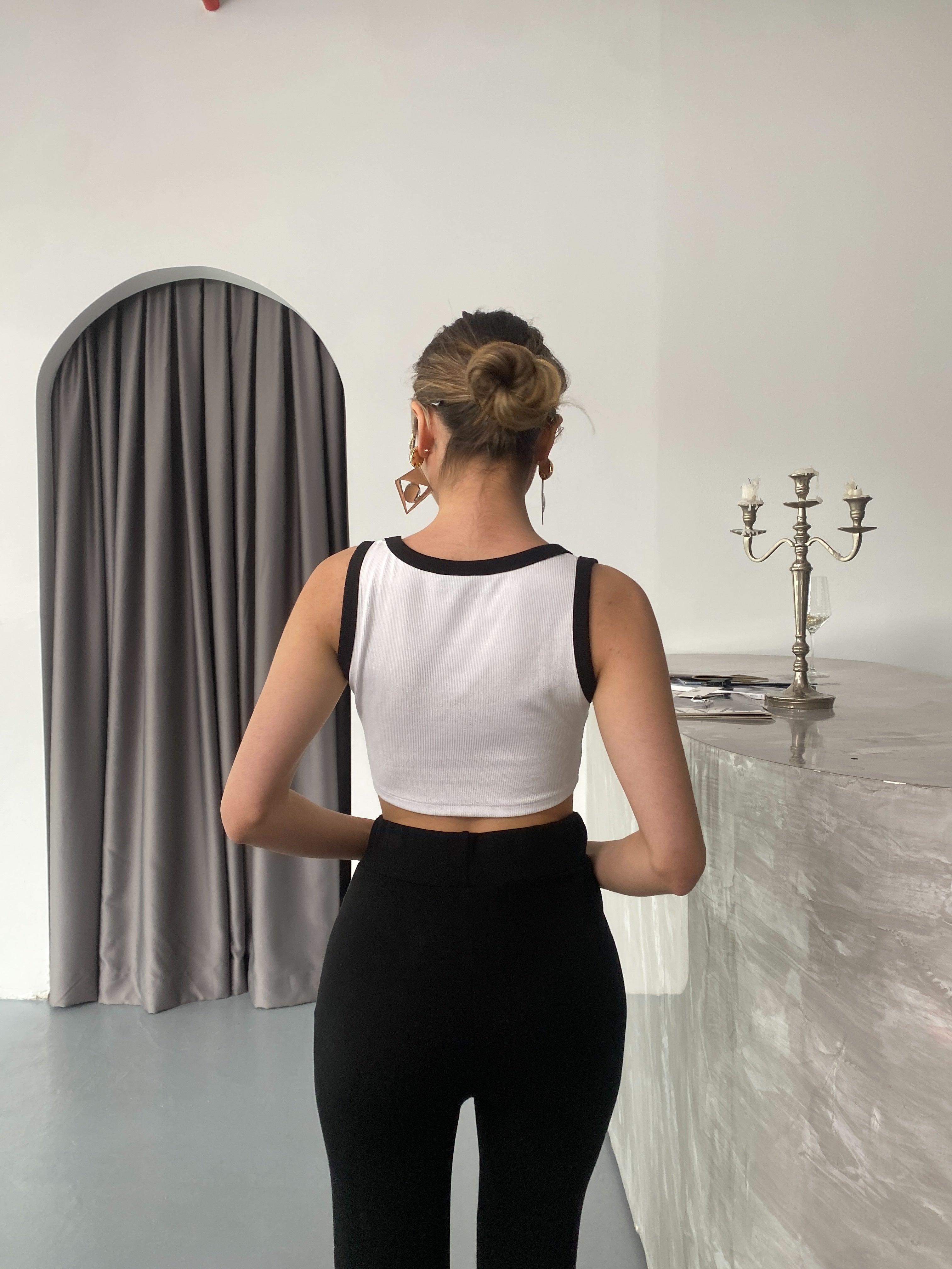 CHNL Crop Top Beyaz
