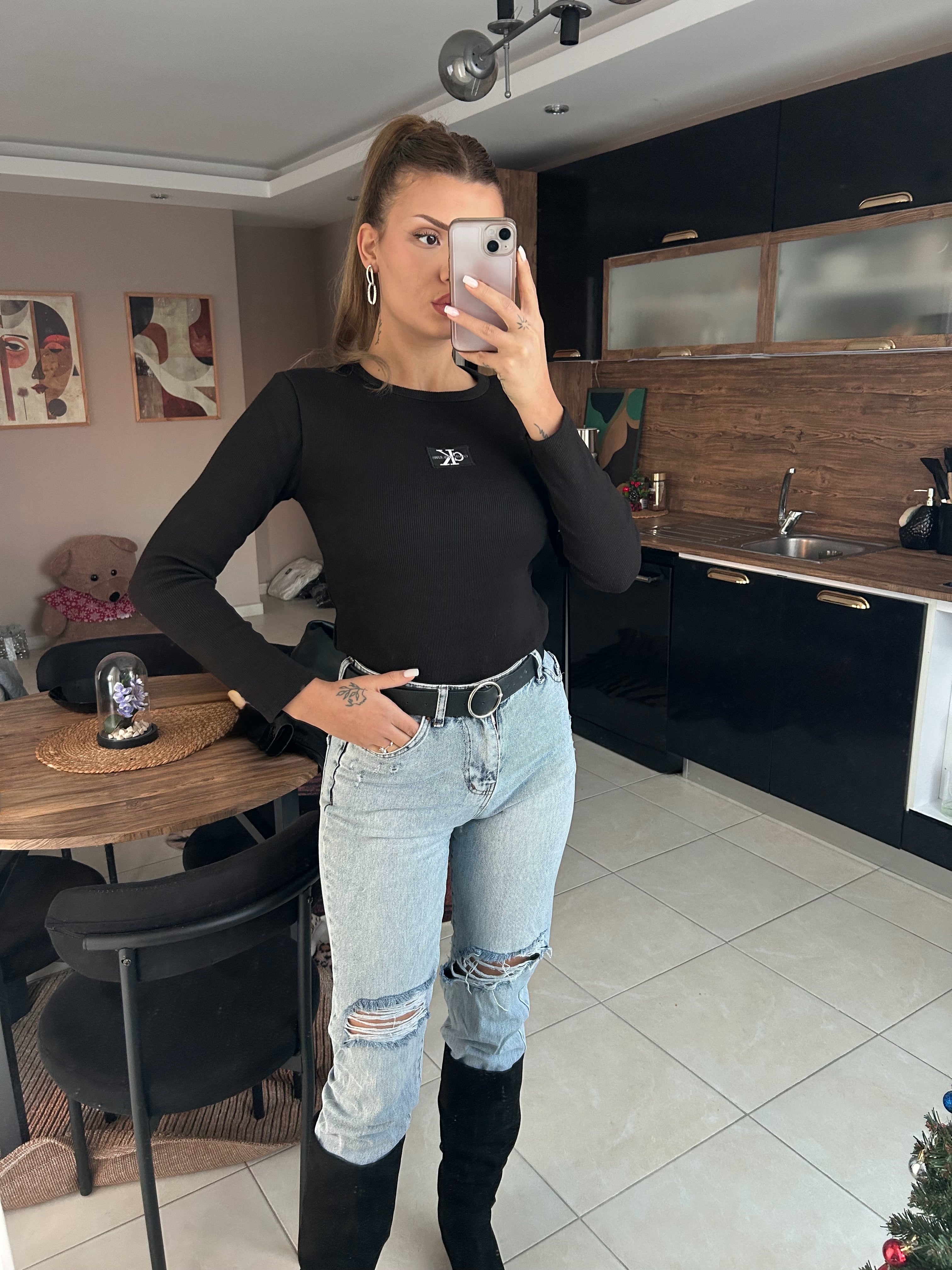 Ck fitilli Body siyah