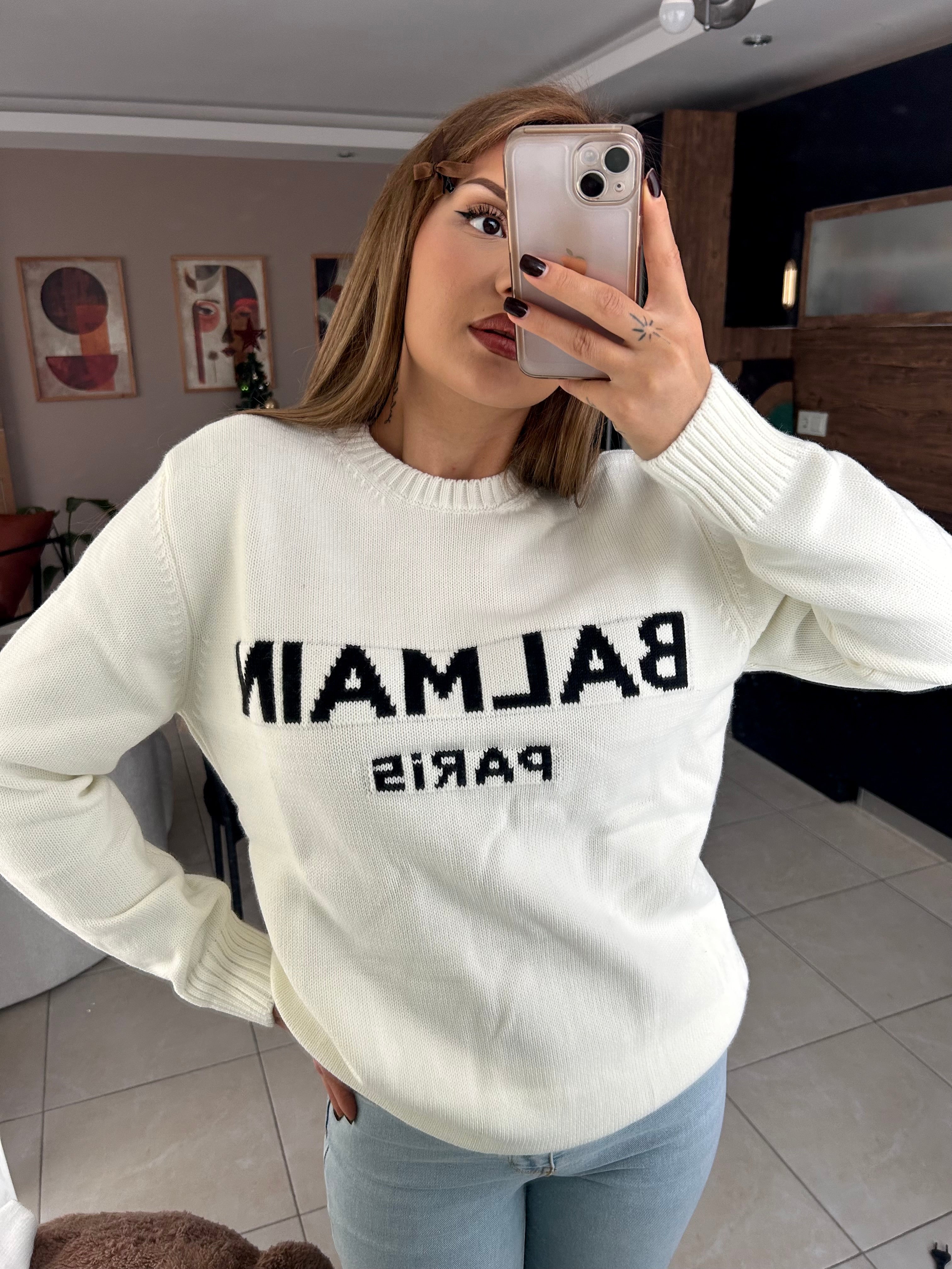 Balmaın Triko Beyaz