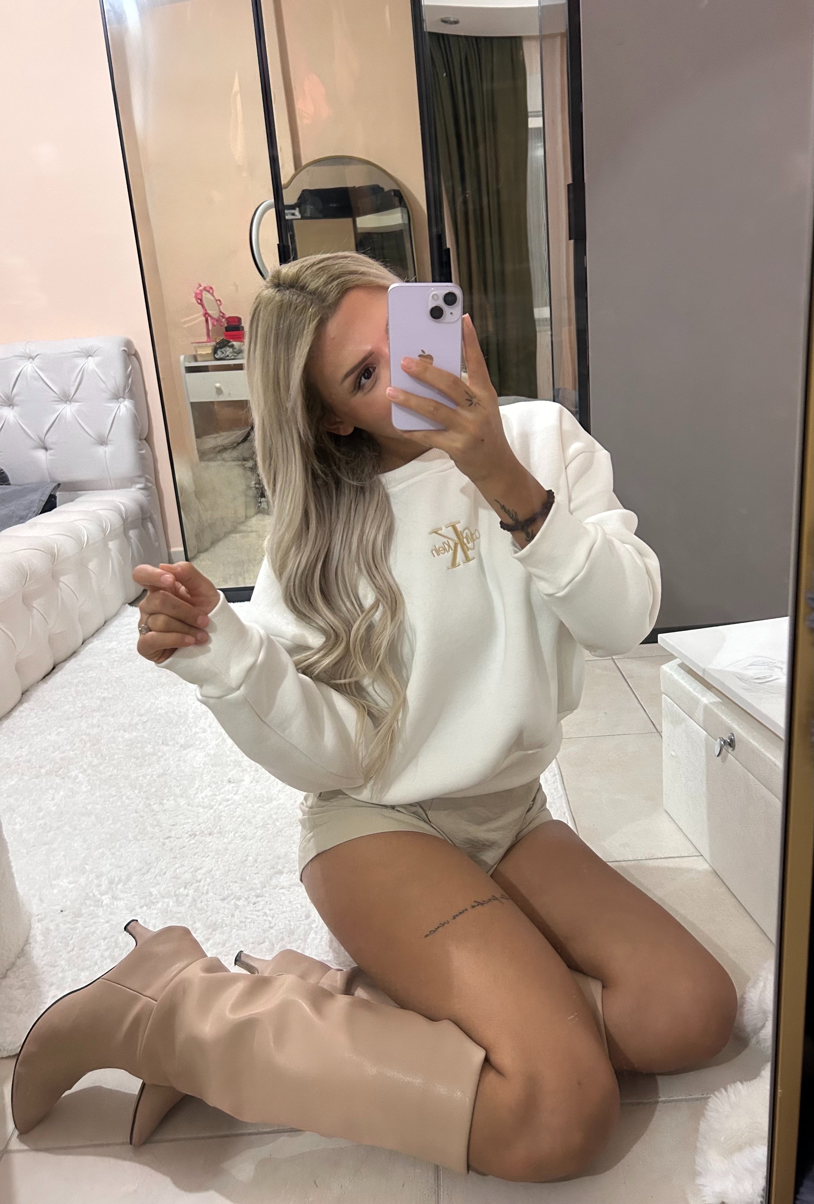 Ck Sweatshirt Beyaz
